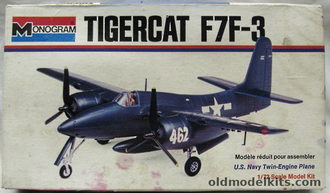 Monogram 1/72 Grumman Tigercat F7F-3 - (F7F3), 6813 plastic model kit